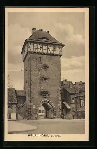 AK Reutlingen, Blick zum Gartentor