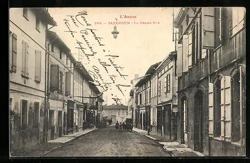 AK Saverdun, La Grand Rue