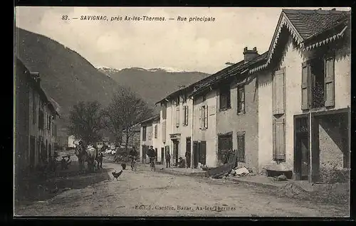 AK Savignac, prés Ax-les-Thermes, Rue principale