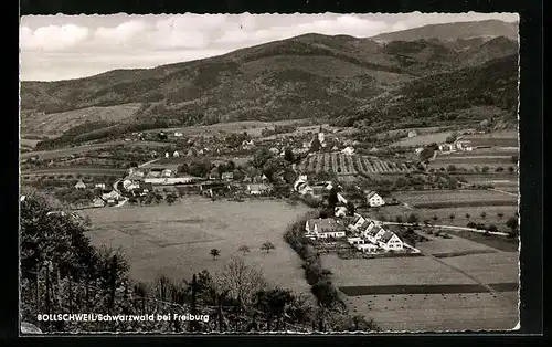 AK Bollschweil /Schwarzw., Gesamtansicht aus der Vogelschau