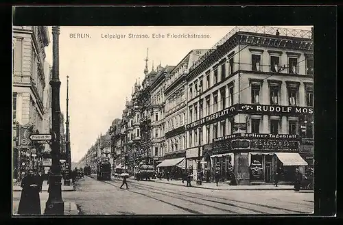 AK Berlin, Leipzigerstrasse Ecke Friedrichstrasse