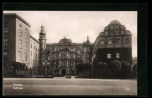 AK Dessau, Blick auf das Schloss