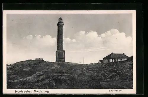 AK Norderney, Nordseebad, Leuchtturm