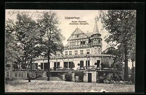 AK Lippspringe, Neuer Kursaal, Arminius-Kurpark