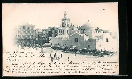 AK Alger, Place du Gouvernement et Mosquée El-Djedid