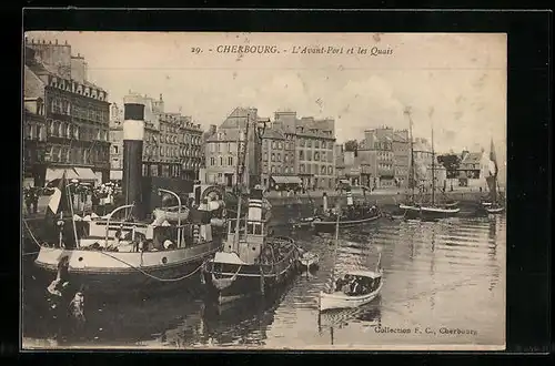 AK Cherbourg, L`Avant-Port et les Quais, Hafen