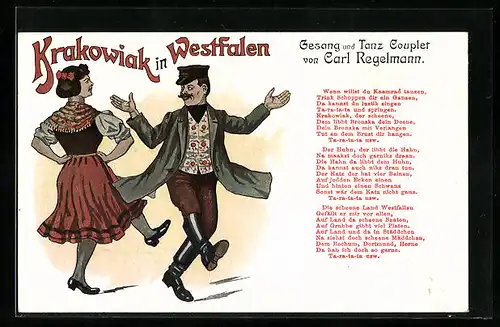 AK Kaamrad tanzt Krakowiak, Gesang und Tanz Couplet von Carl Regelmann