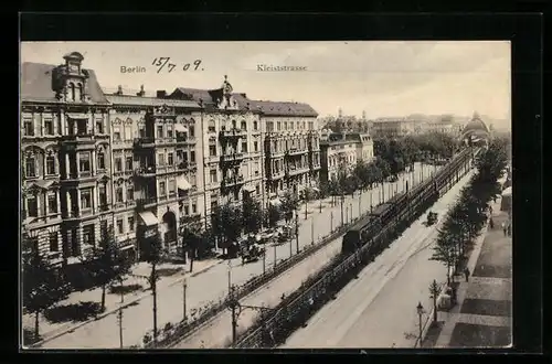 AK Berlin, Kleiststrasse mit U-Bahn