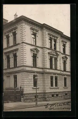 Foto-AK Augsburg, Haus in der Hallstrasse