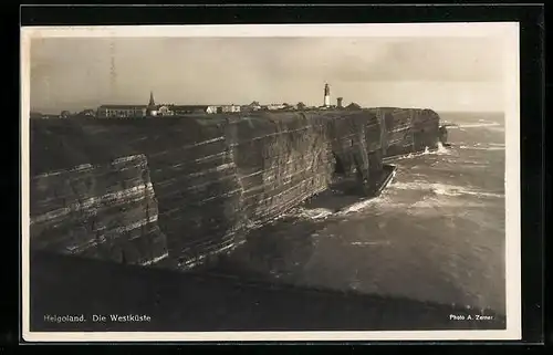 AK Helgoland, Die Westküste der Insel