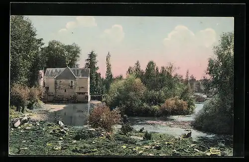 AK Tournon-St-Martin, La Creuse et le Moulin