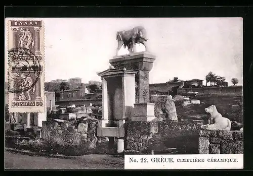 AK Athen, Cimetiere Ceramique