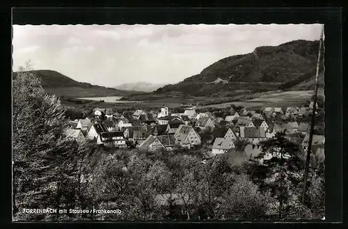 AK Förrenbach /Frankenalb, Ortsansicht mit Stausee