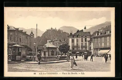 AK Ax-les-Thermes, Place du Breilh, Hotel Garreta