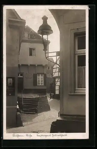 AK Mülheim /Ruhr, Geburtshaus mit Strassenpartie