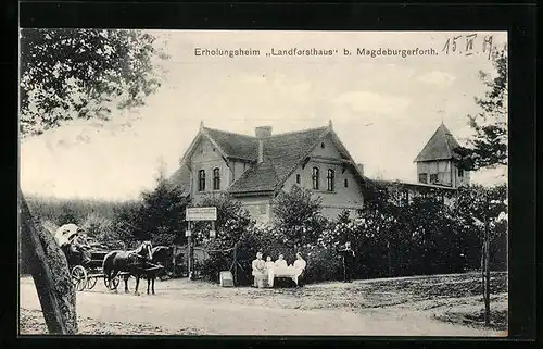 AK Magdeburgerforth, Erholungsheim Landforsthaus