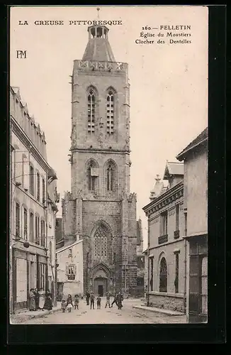 AK Felletin, Eglise du Moustiers, Clocher des Dentelles