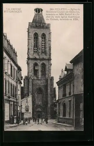 AK Felletin, Eglise de Moustiers-Clocher des Dentelles