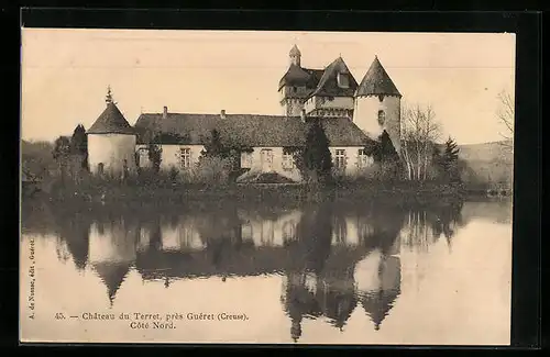 AK Terret près Guéret, Château du Terret, Côté Nord