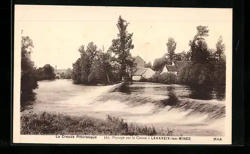 AK Lavaveix-les-Mines, Paysage sur la Creuse