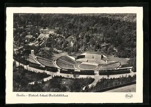 AK Berlin, Dietrich-Eckart-Freilichtbühne aus der Vogelschau