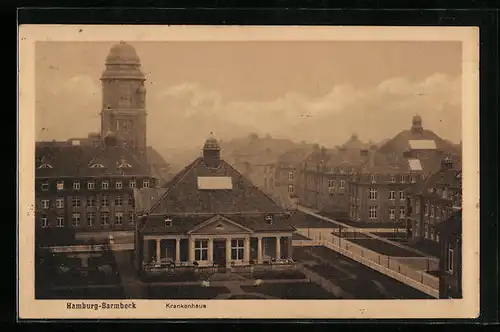 AK Hamburg-Barmbeck, Sicht auf Krankenhaus