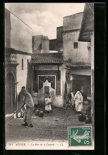 AK Alger, La Rue de la Casbah