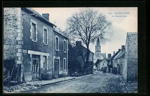 AK St-Sébastien, La Grande-Rue, Strassenpartie