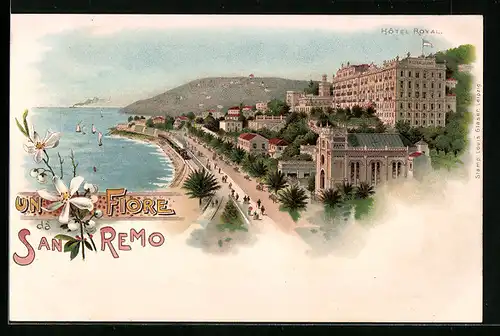 Lithographie San Remo, Hôtel Royal