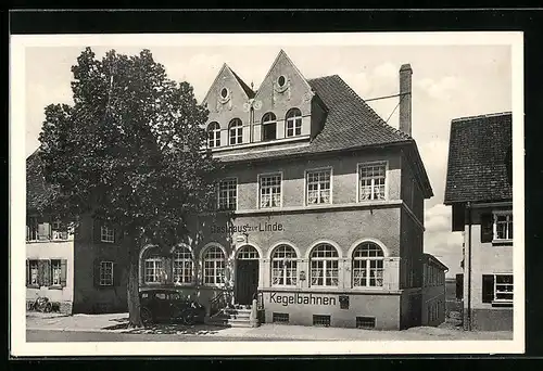 AK Stetten a. k. M., Gasthaus zur Linde, Strassenansicht