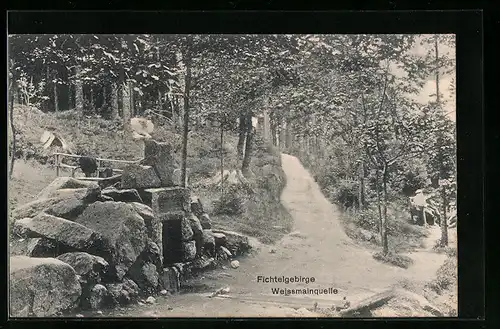 AK An der Weissmainquelle im Fichtelgebirge