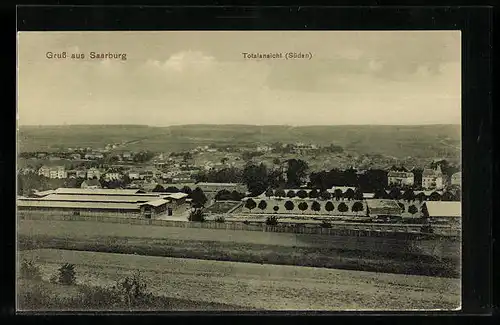 AK Saarburg, Totalansicht von Süden aus