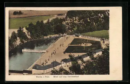 AK Weida i. Thür., Blick auf das Sommerbad