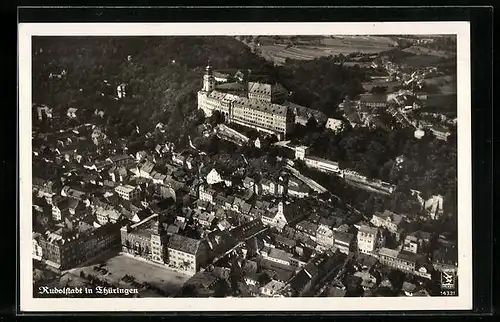 AK Rudolstadt i. Th., vom Flugzeug aus