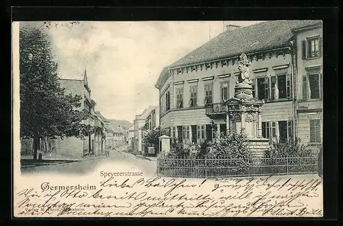 AK Germersheim, Blick in die Speyererstrasse