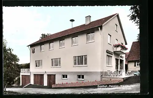 AK Trauzenbach, Gasthof-Pension Waldblick von der Strasse gesehen