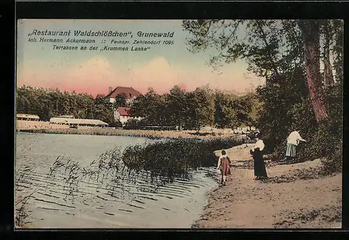 AK Berlin-Grunewald, Restaurant Waldschlösschen