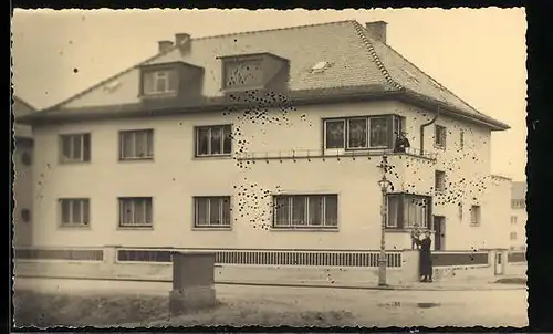 Foto-AK Mannheim, Haus Schlageterstrasse 3