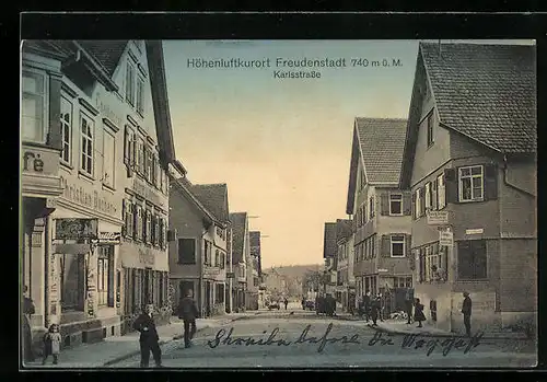 AK Freudenstadt, Blick in die Karlsstrasse