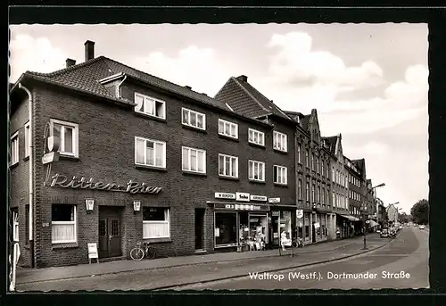 AK Waltrop /Westf., Dortmunder Strasse, Gaststätte Ritter-Bier