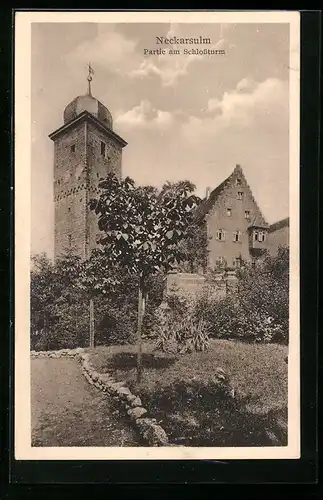AK Neckarsulm, Gartenpartie am Schlossturm