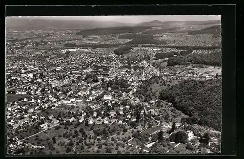 AK Pratteln, Ortsansicht aus der Vogelschau