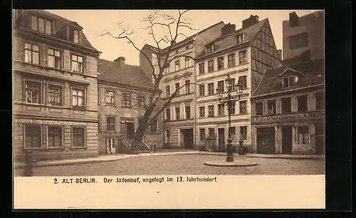 AK Berlin, Jüdenhof mit Fuhrwerksunternehmen