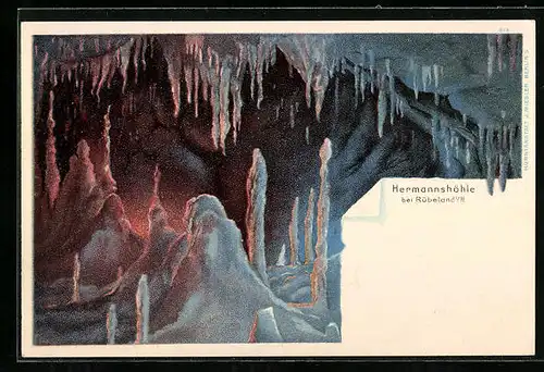 AK Inneres der Hermannshöhle bei Rübeland