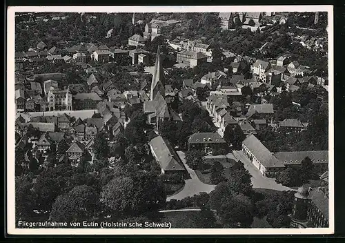 AK Eutin /Holstein`sche Schweiz, Ortsansicht vom Flugzeug aus