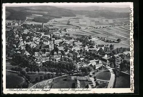 AK Sayda i. Erzgeb., Ortsansicht aus der Vogelschau