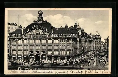 AK Berlin, Das Hertie Kaufhaus am Alexanderplatz