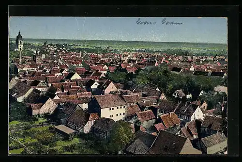 AK Gross-Gerau, Ortsansicht aus der Vogelschau