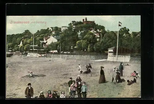 AK Hamburg-Blankenese, Uferpartie mit Sülberg