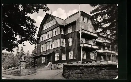 AK Oberhof /Thür., VDK-Erholungsheim bei Schönwetter